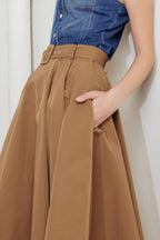 ROUGE ALLURE WOVEN FULL MIDI SKIRT Flying Tomato