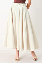 ROUGE ALLURE WOVEN FULL MIDI SKIRT Flying Tomato