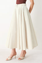 ROUGE ALLURE WOVEN FULL MIDI SKIRT Flying Tomato