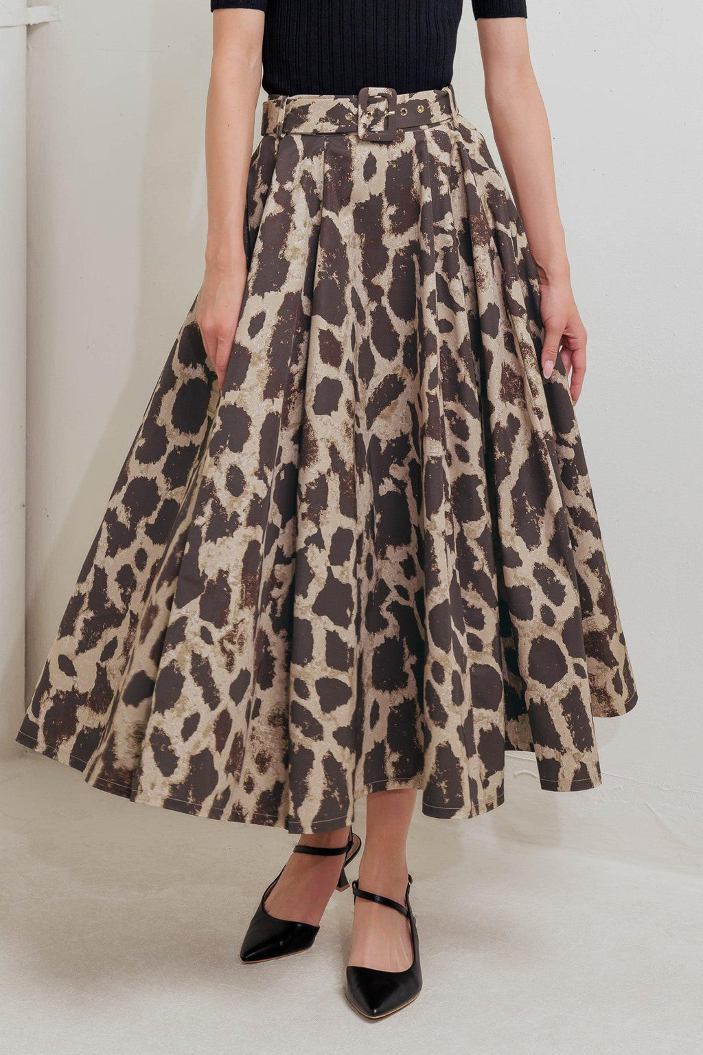 LEO LOVER WOVEN FULL MIDI SKIRT Flying Tomato