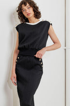 URBAN LUXE COMMAND KNIT MIDI SKIRT Flying Tomato