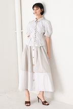 COASTAL LIGHT WOVEN MIDI SKIRT Flying Tomato
