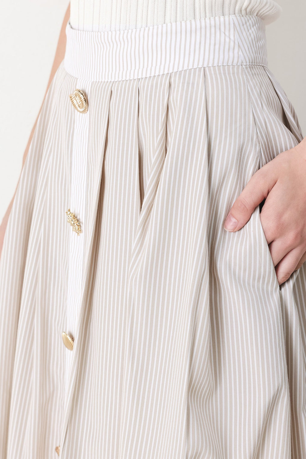 COASTAL LIGHT WOVEN MIDI SKIRT Flying Tomato