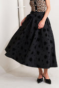 NOIR BLOOMING ROMANCE WOVEN FULL MIDI SKIRT Flying Tomato