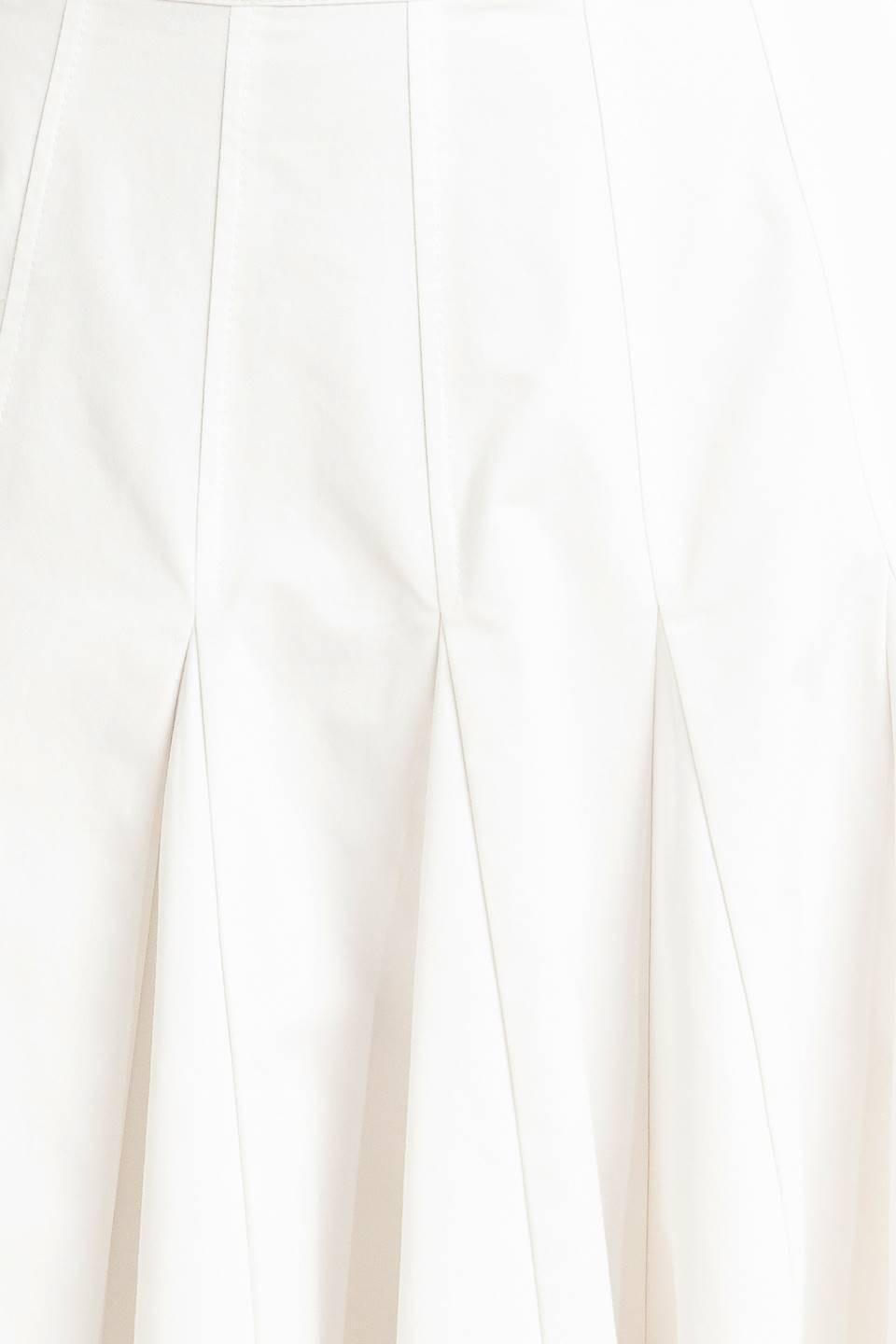 PALE FRAME WHITE WOVEN CIRCLE SKIRT Flying Tomato