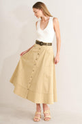SAND BREEZE WOVEN MIDI SKIRT Flying Tomato