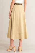 SAND BREEZE WOVEN MIDI SKIRT Flying Tomato