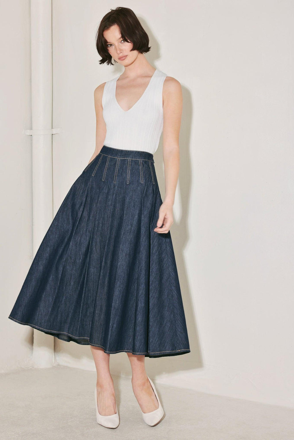 MAIN STAGE CLASSIC DENIM CIRCLE SKIRT Flying Tomato