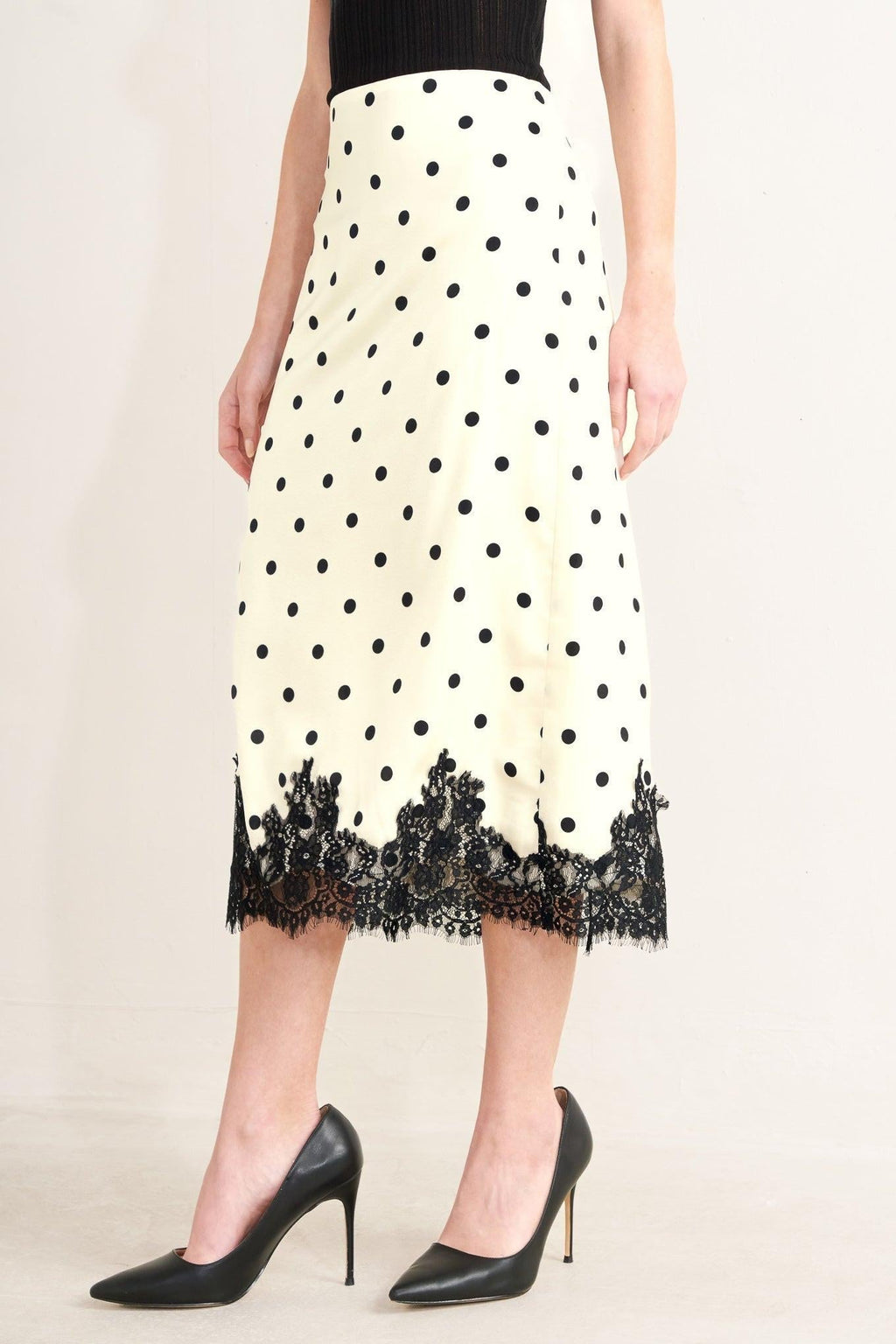 PARIS POLKA WOVEN MIDI PENCIL SKIRT Flying Tomato