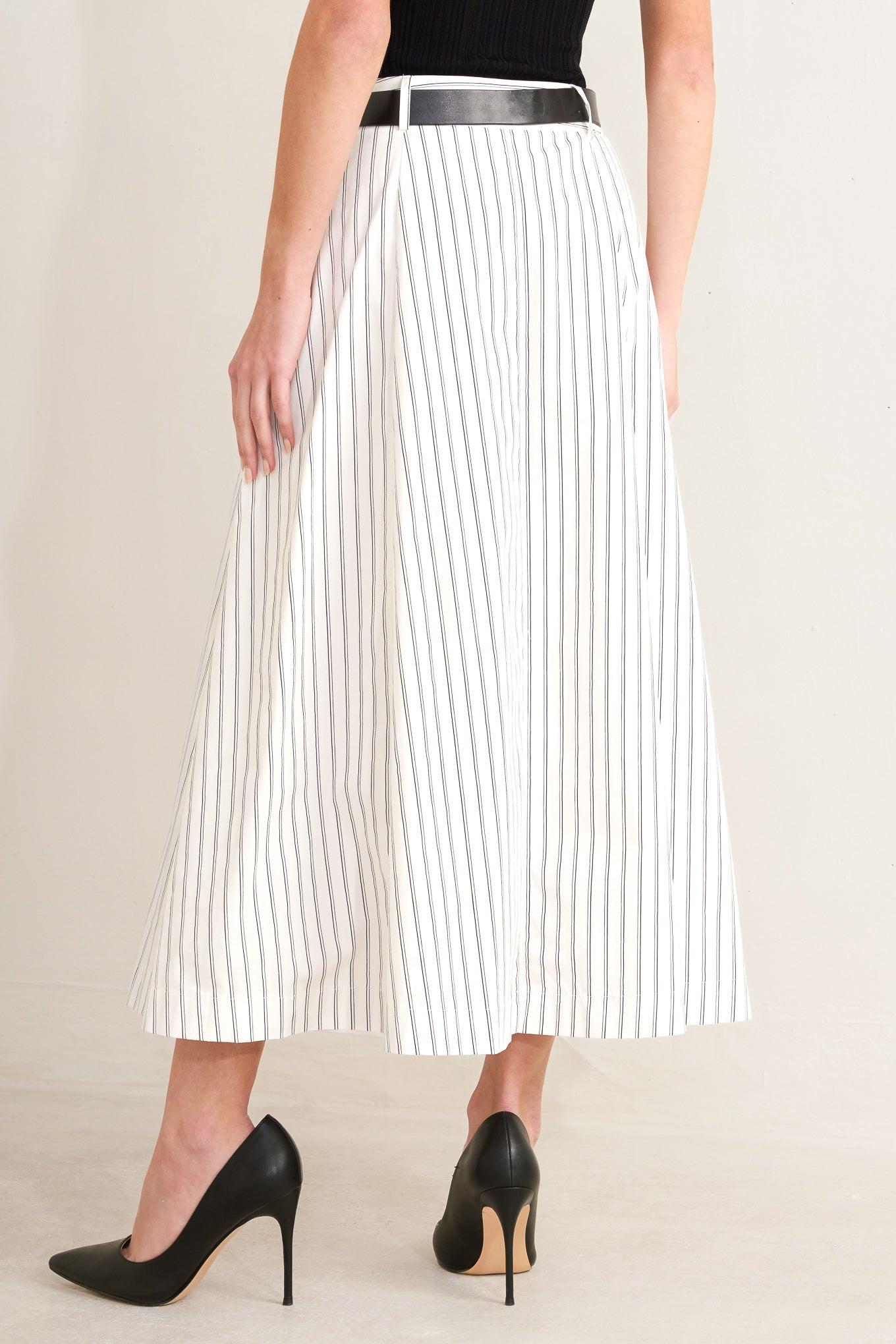 UPTOWN STRIPE WOVEN MDI CIRCLE SKIRT Flying Tomato