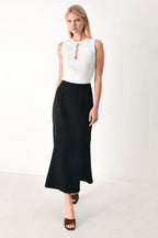 EVERYDAY PERFECTION WOVEN MIDI SKIRT Flying Tomato