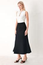 EVERYDAY PERFECTION WOVEN MIDI SKIRT Flying Tomato