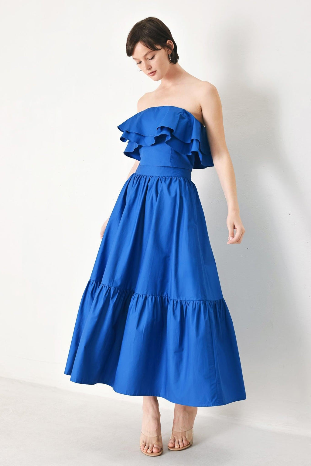 ROYAL FLOW WOVEN MIDI SKIRT Flying Tomato