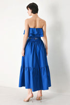 ROYAL FLOW WOVEN MIDI SKIRT Flying Tomato