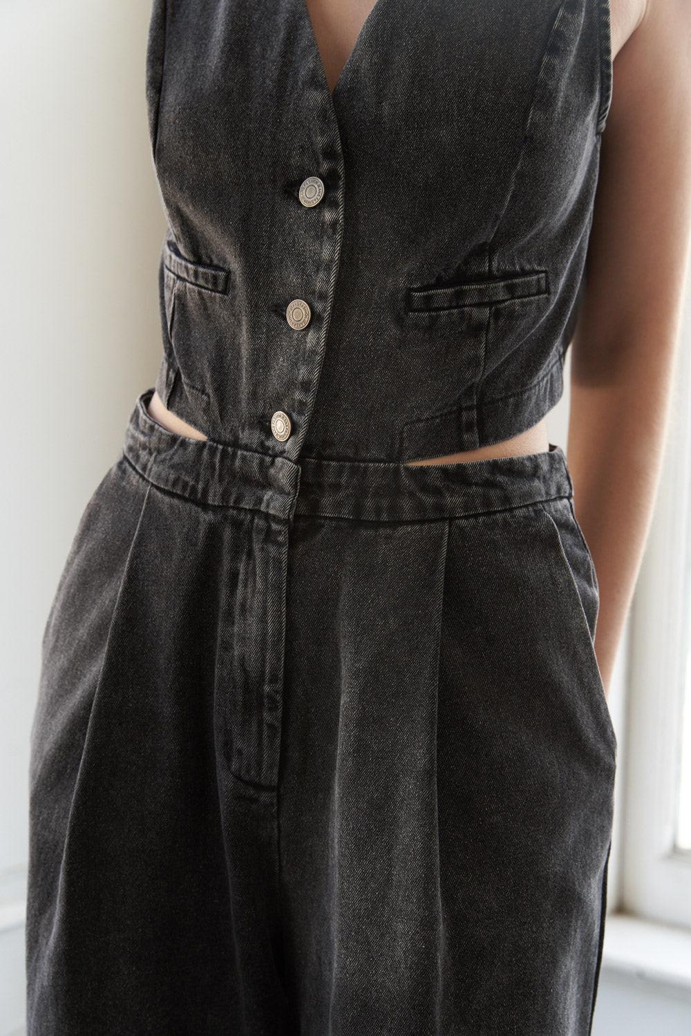 RAIN OR SHINE DENIM JUMPSUIT Flying Tomato