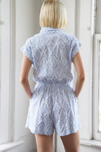 LOST IN THOUGHT WOVEN ROMPER Flying Tomato