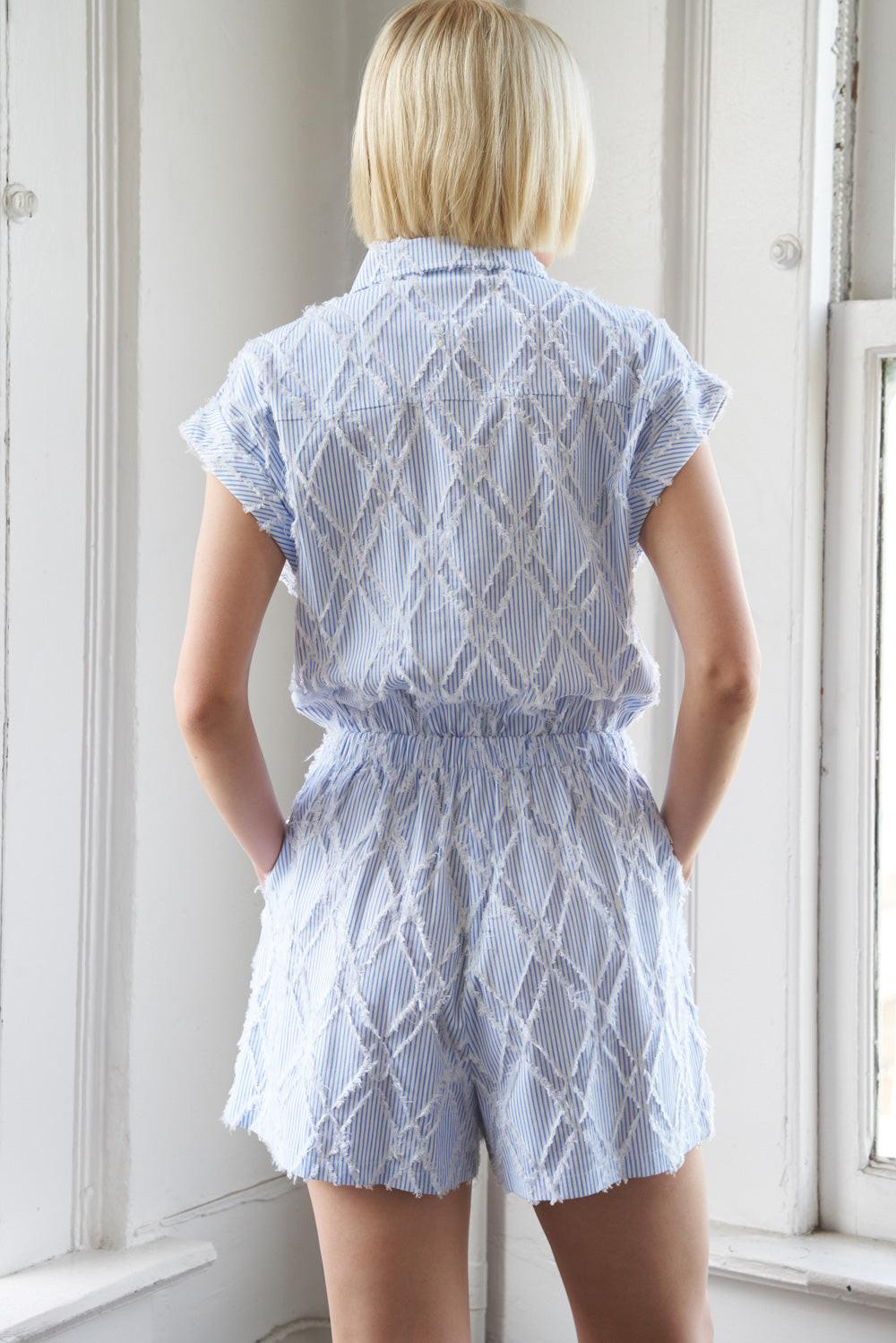 LOST IN THOUGHT WOVEN ROMPER Flying Tomato