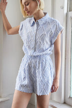 LOST IN THOUGHT WOVEN ROMPER Flying Tomato