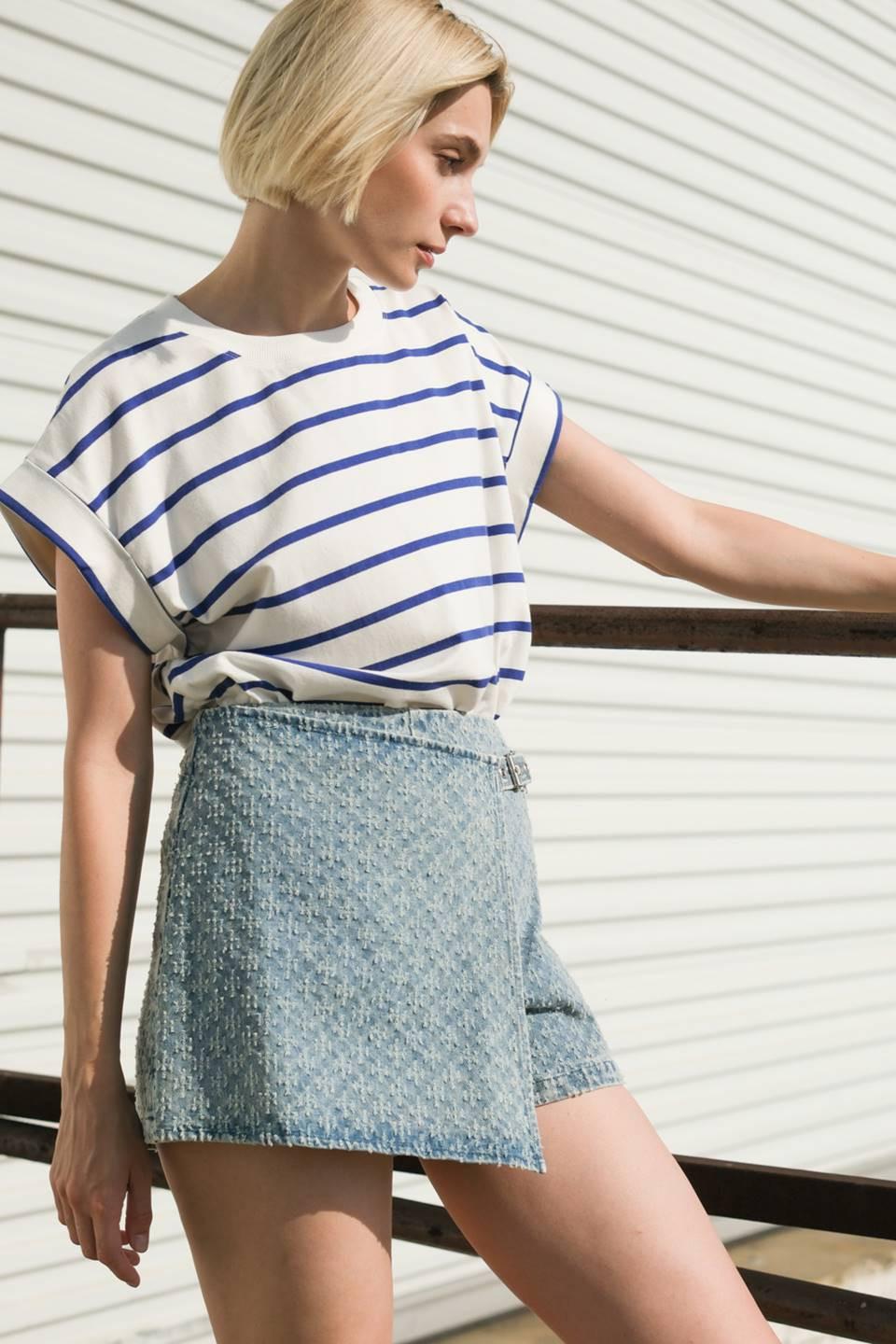 NO ONE PRETTIER DENIM SKORT Flying Tomato