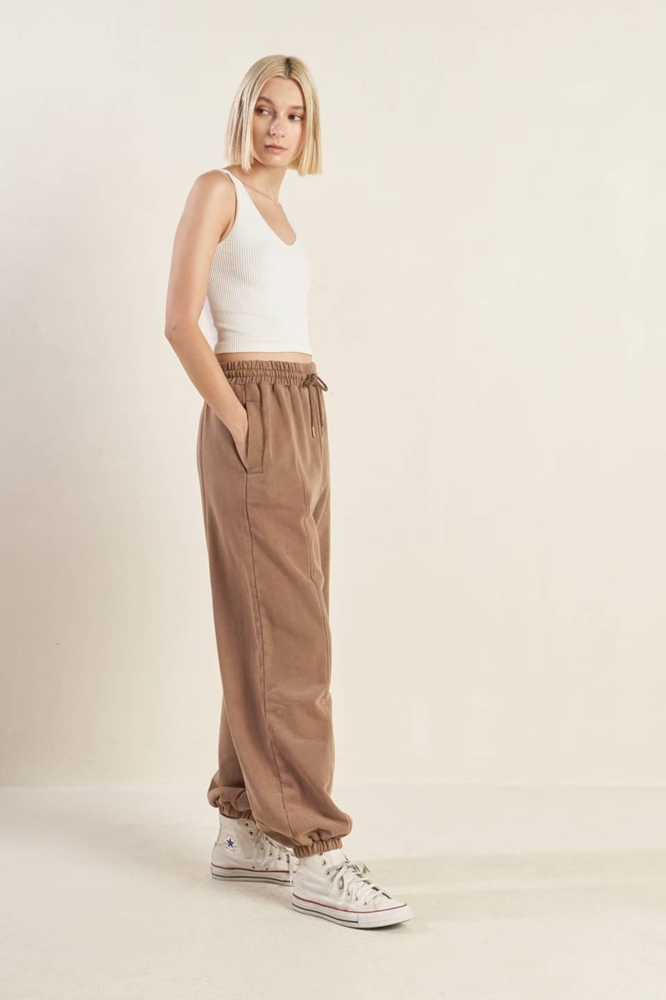 DELIGHTFUL DRAPE FRENCH TERRY JOGGER PANTS Flying Tomato