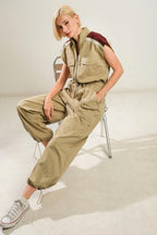 WAVE OF ELEGANCE WOVEN JUMPSUIT Flying Tomato