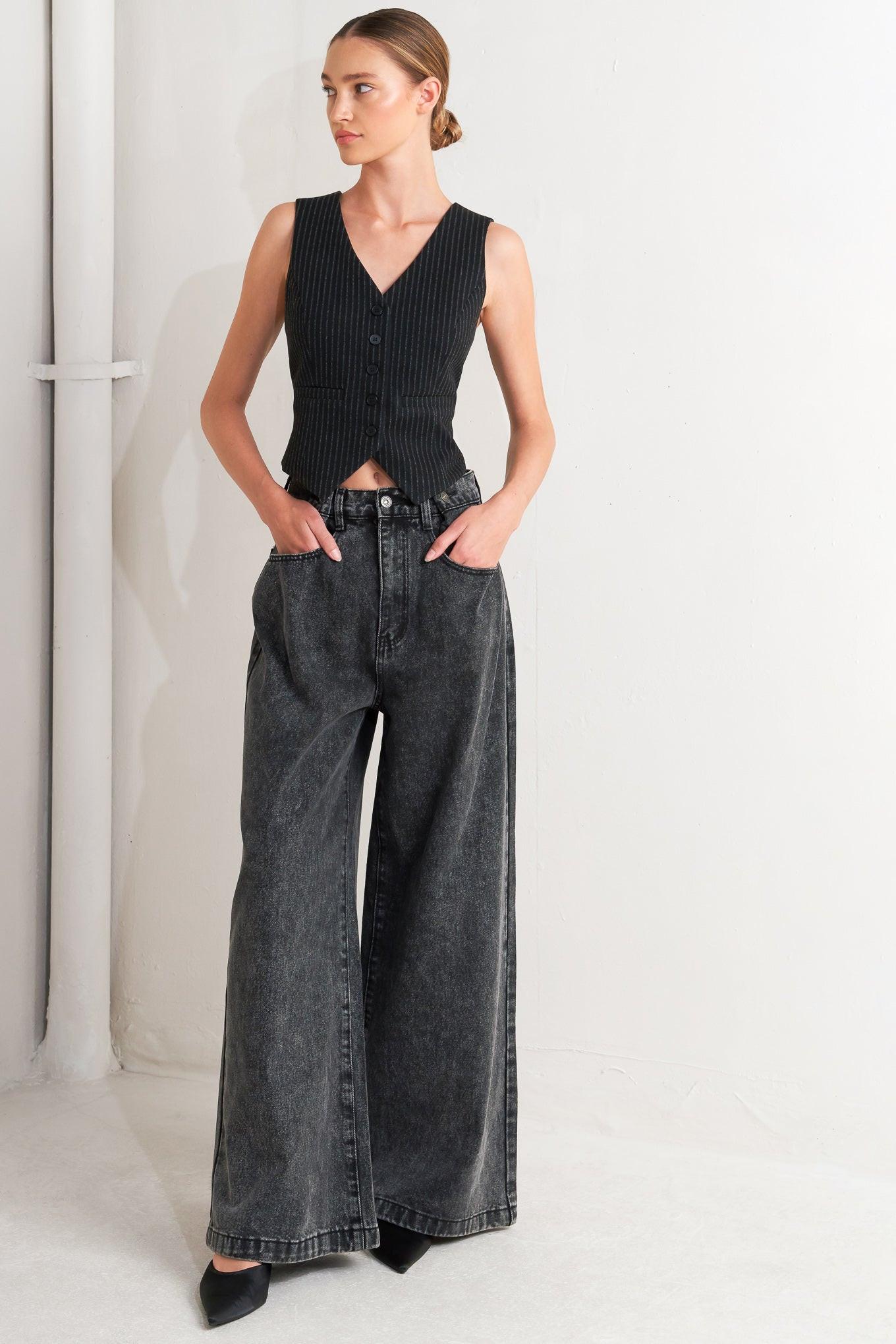 TAKE MY WORD DENIM PANTS Flying Tomato