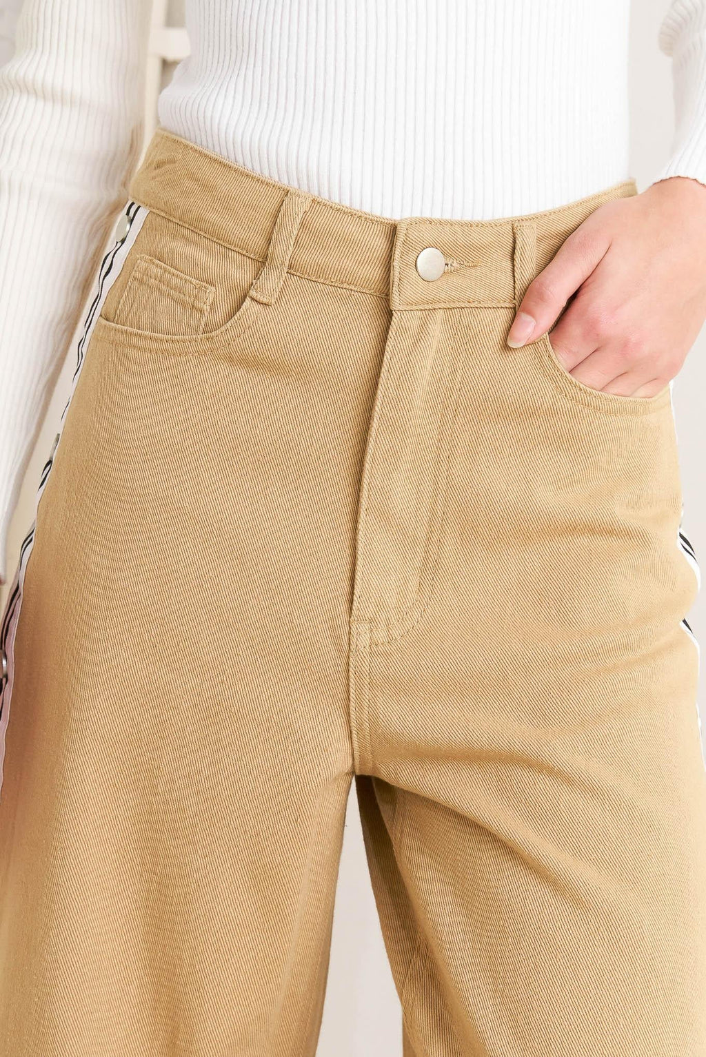 ELEGANT ELEVATION WOVEN TWILL PANTS Flying Tomato