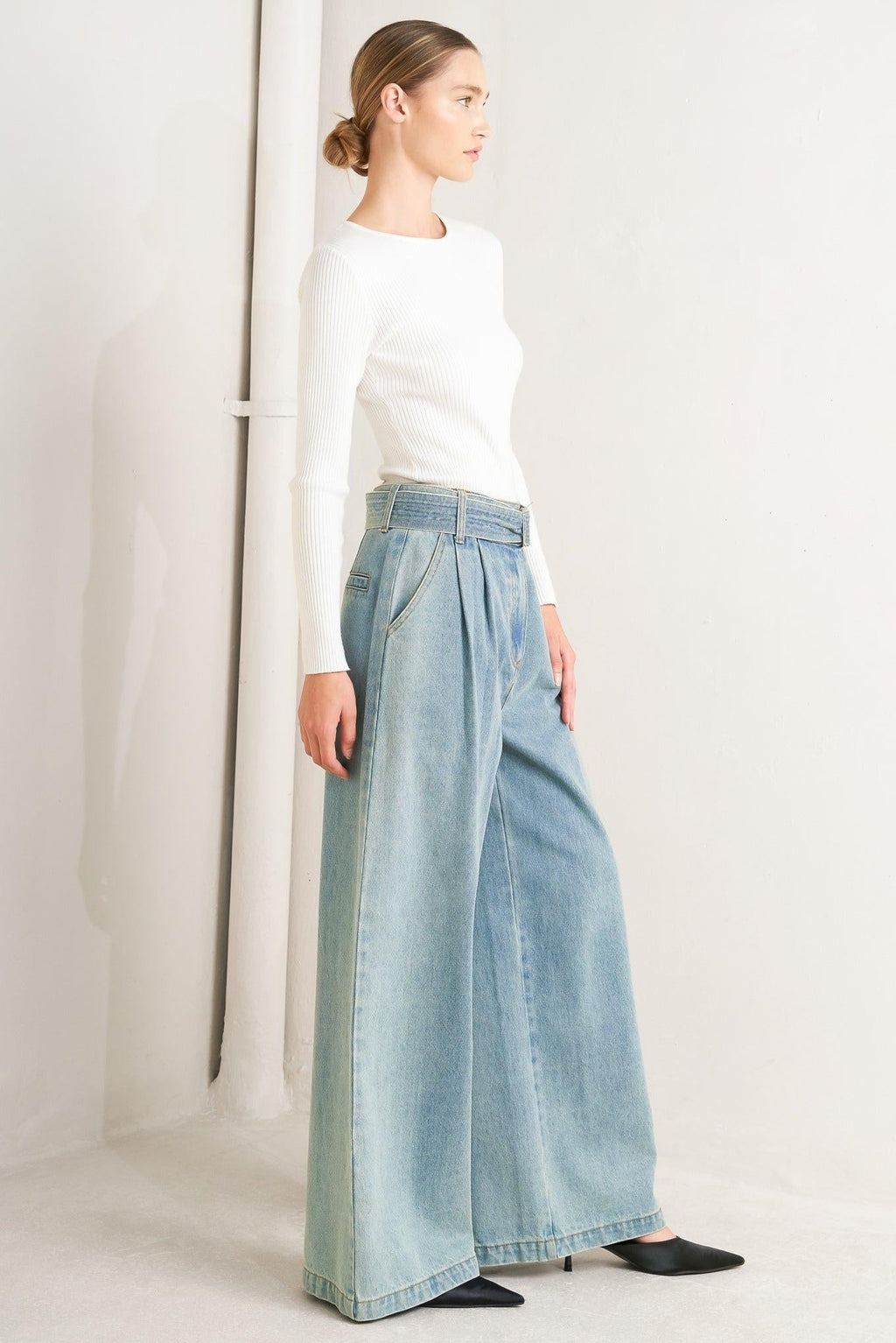 THINK OF ME DENIM PANTS Flying Tomato