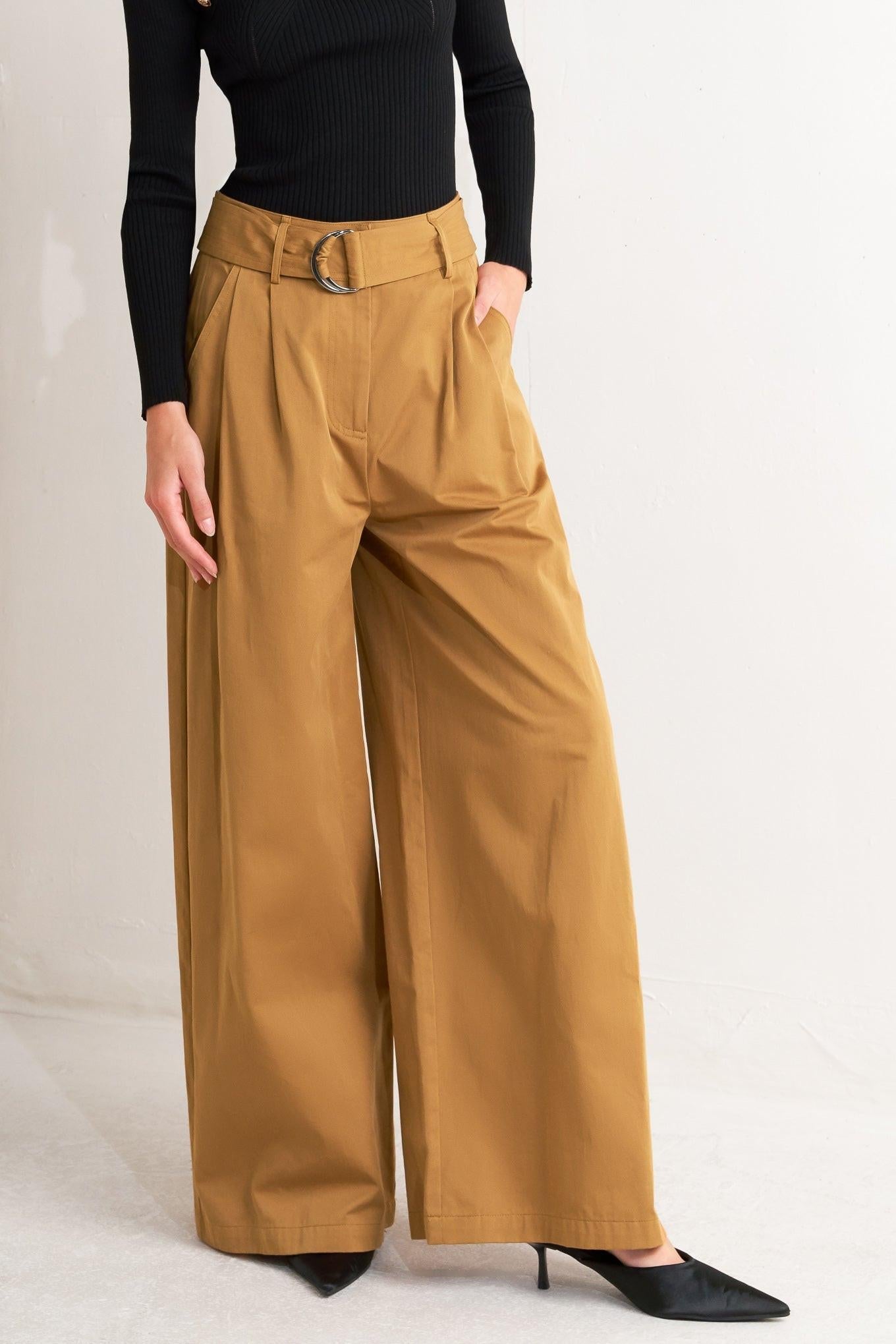 ELEGANCE UNVEILED WOVEN PANTS Flying Tomato