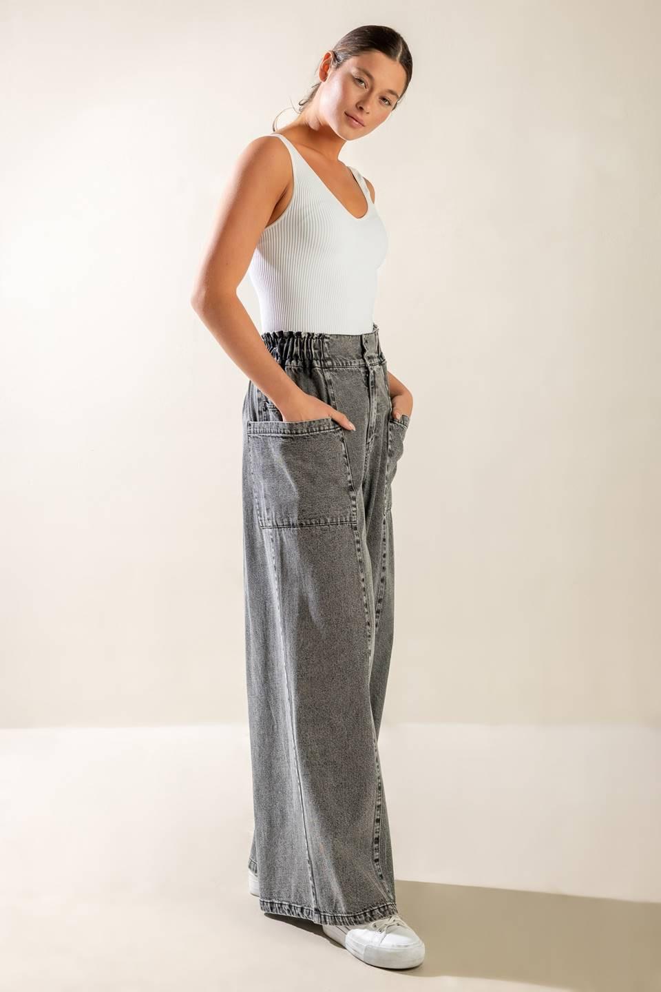 EXPLORING THE CITY DENIM PANTS Flying Tomato