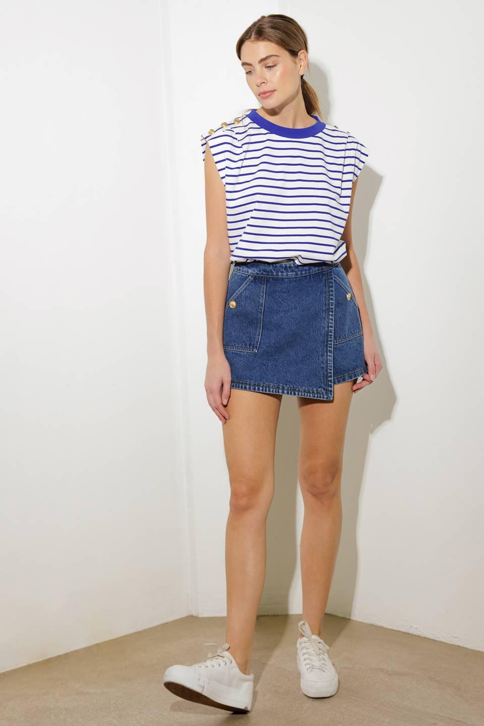 FOR A SECOND DENIM SKORT Flying Tomato
