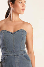 LOOK WHAT WE STARTED DENIM JUNPSUIT Flying Tomato