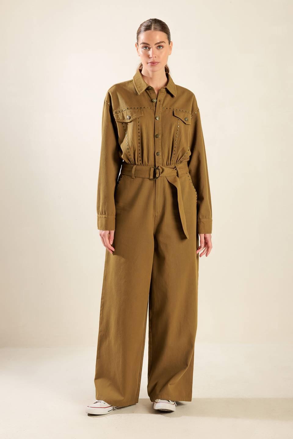 FLEETING WHISPERS TWILL JUMPSUIT Flying Tomato