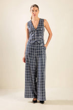 TRAVELING FAR NAVY SEQUIN PANTS Flying Tomato