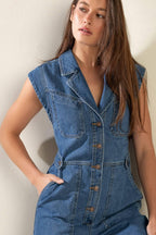 OVER YOU AGAIN DENIM JUMPSUIT Flying Tomato