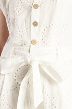 KNOW BETTER WOVEN EYELET JUMPSUIT Flying Tomato