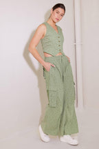 DRIFTING CURRENTS OLIVE WOVEN PANTS Flying Tomato