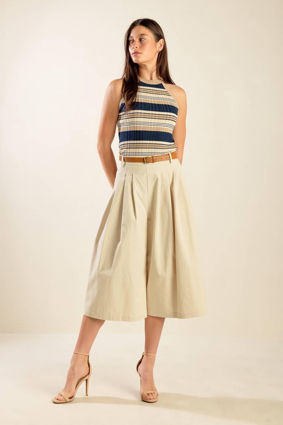 DRIFTING CURRENTS WOVEN CULOTTE PANTS Flying Tomato