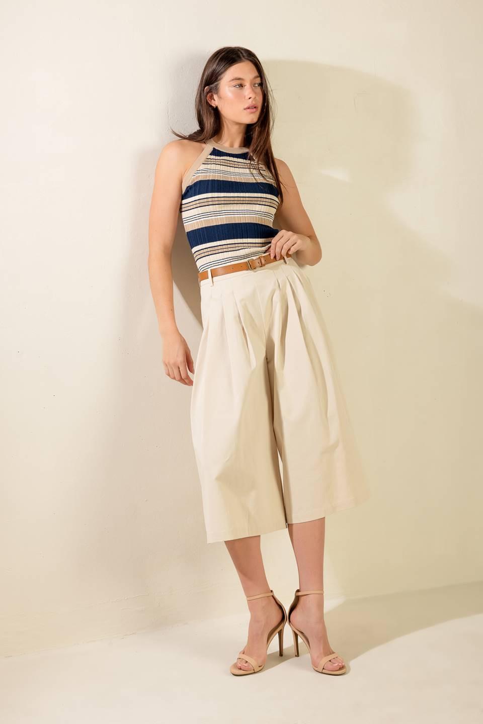 DRIFTING CURRENTS WOVEN CULOTTE PANTS Flying Tomato