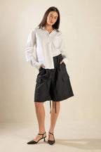 SEE WHAT HAPPENS WOVEN BERMUDA SHORTS Flying Tomato