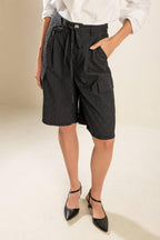 SEE WHAT HAPPENS WOVEN BERMUDA SHORTS Flying Tomato