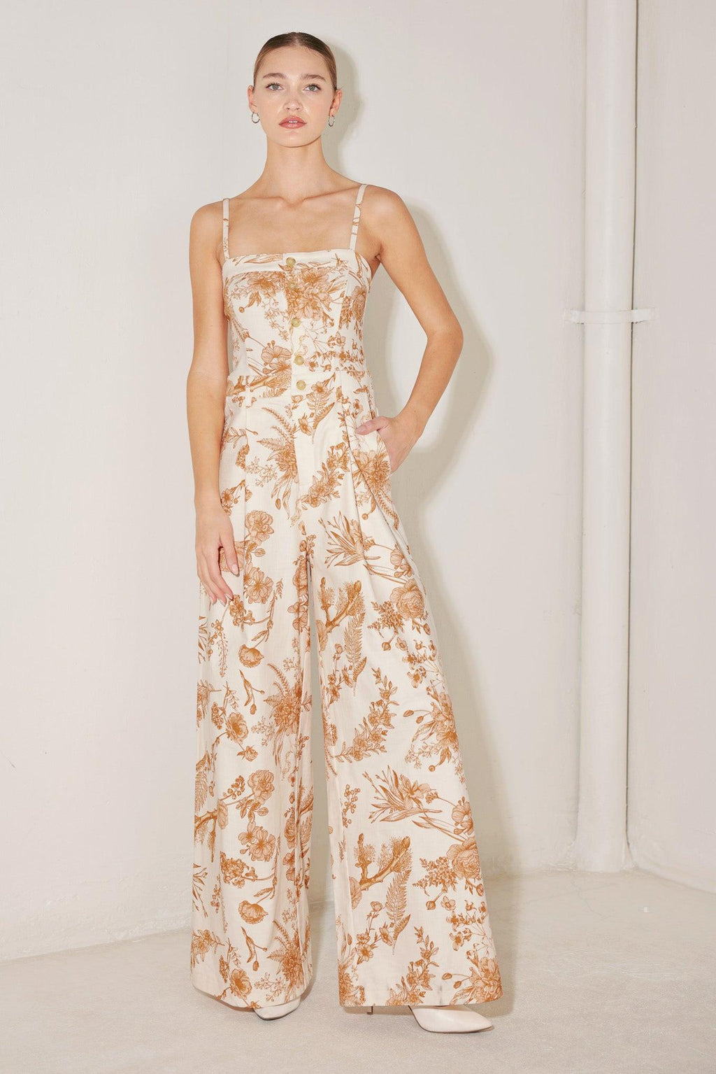 TUSCAN BOTANICA WOVEN JUMPSUIT Flying Tomato