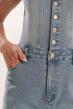 WALK WITH ME DENIM JUMPSUIT Flying Tomato