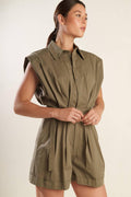 HEART OF A WOMAN WOVEN ROMPER Flying Tomato