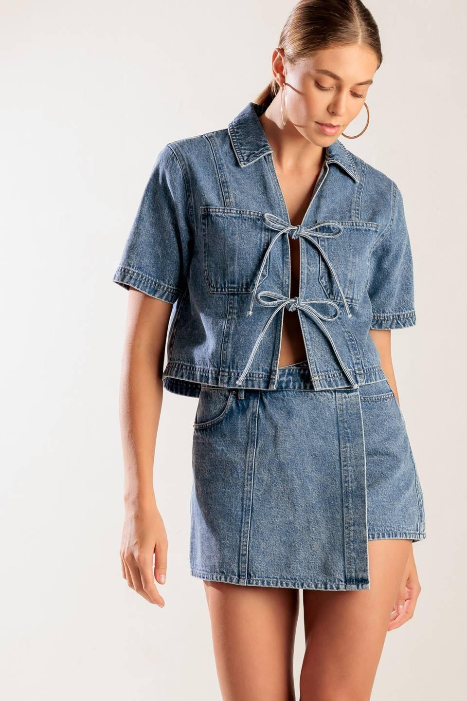 BY CHANCE DENIM SKORT Flying Tomato