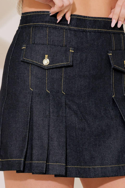 A FRESH PICK INDIGO DENIM SKORT Flying Tomato
