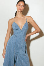 EASED LINE LIGHT DENIM JUMPSUIT Flying Tomato