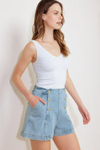 ANGEL WINGS AND CHAMOMILE WOVEN SKORT Flying Tomato