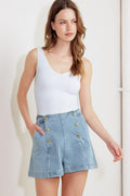 ANGEL WINGS AND CHAMOMILE WOVEN SKORT Flying Tomato
