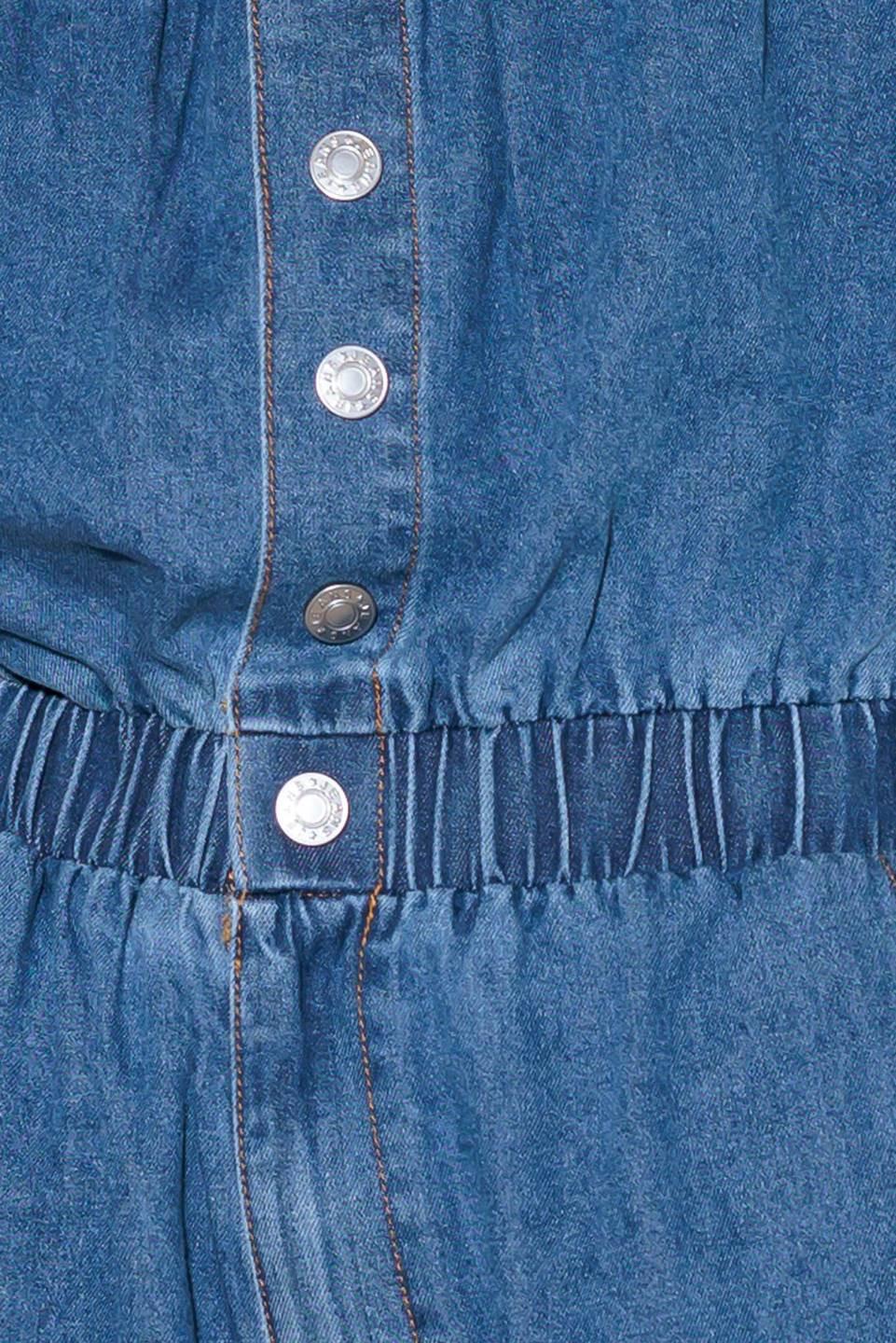 GRACEFULLY WRAPPED MEDIUM DENIM ROMPER Flying Tomato